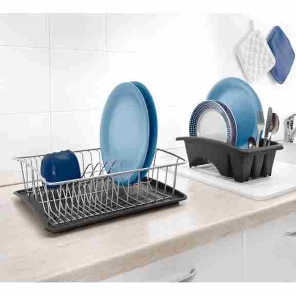 Metaltex Aquatex Plus Sinatra Design afdruiprek in antraciet/zilver, ideaal voor kleine ruimtes