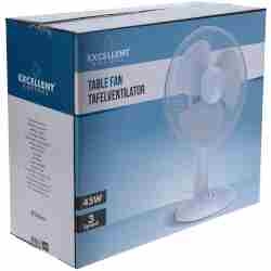Excellent Electrics witte tafel ventilator van 30 cm met 1,5 meter snoer