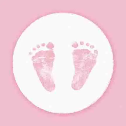 Roze 3-laags servetten met schattige baby voetjes print voor meisjes