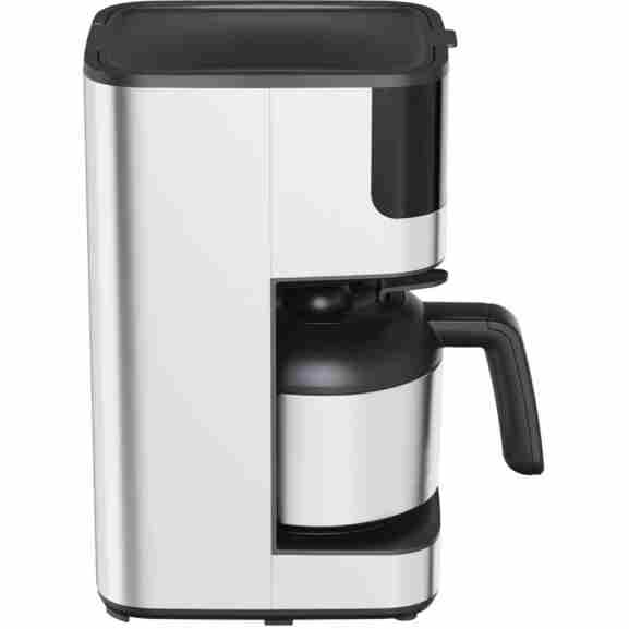 Rvs/zwarte Inventum Kz818D koffiemachine met druppelstop en timer functie voor optimaal koffiegenot thuis