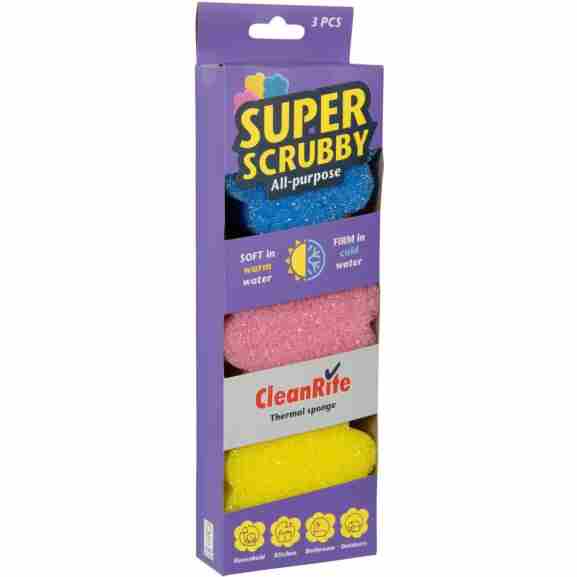 Cleanrite Scrub Spons roze voor delicate schoonmaak