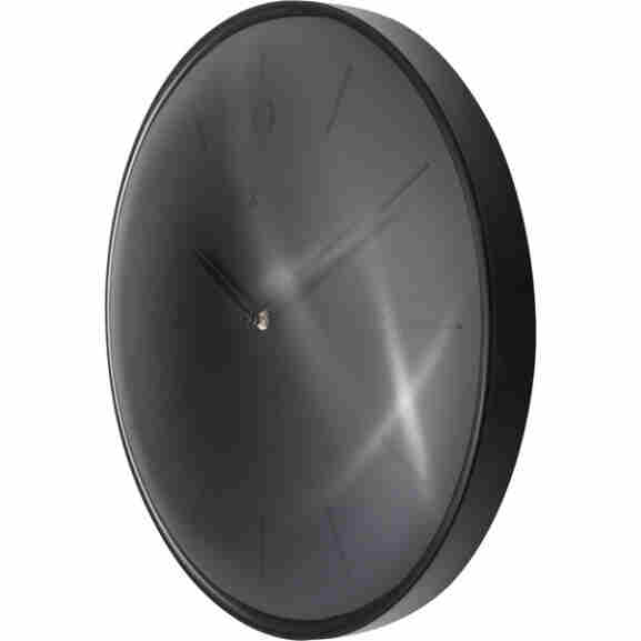 NeXtime Ne-3235Zw zwarte wandklok met verhoogde index