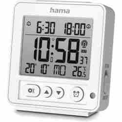 Hama Digitale Radiogestuurde Lcd Wekker Rhodos Wit