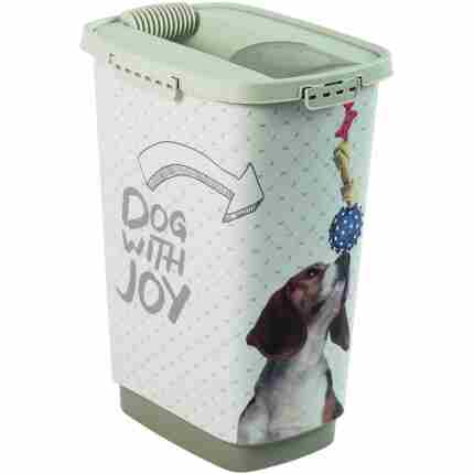 Rotho Cody Dog Pet Food Container 25L Cappuccino/Zand