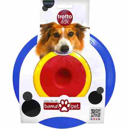 Bama Pet Trotto Disk Hondenspeelgoed 24.5X4.5 Cm Blauw/Geel/Rood