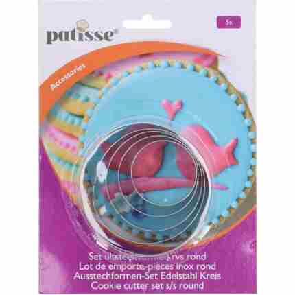 Patisse Uitsteekvormen Rond 5-Delig Rvs