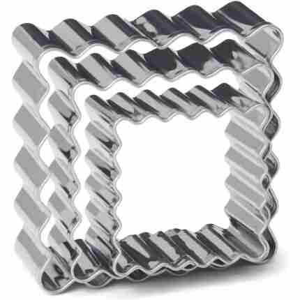 Patisse Uitsteekvormen Vierkant 3-Delig Rvs